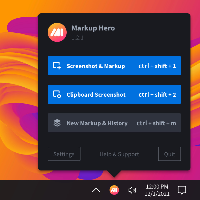 Markup Hero Screenshot Tool - Windows Desktop App