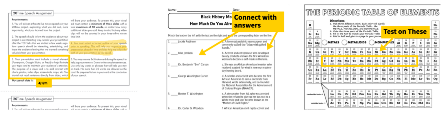 tpt homework template