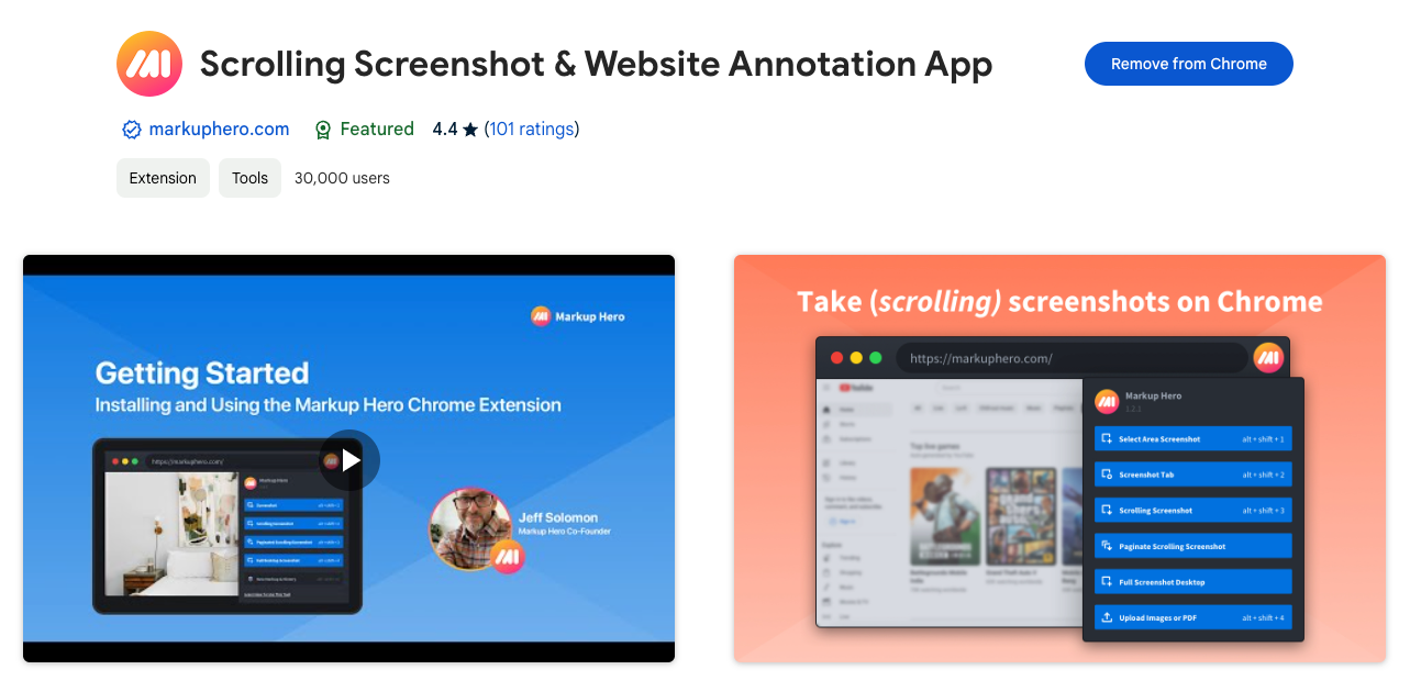 Webpage Screenshots Made Easy with Markup Hero