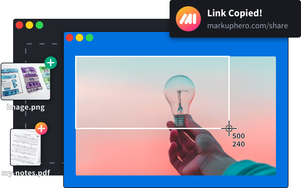 Capture ideas with Markup Hero