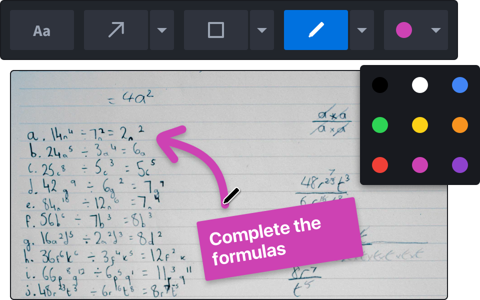 Rotate and zoom markups