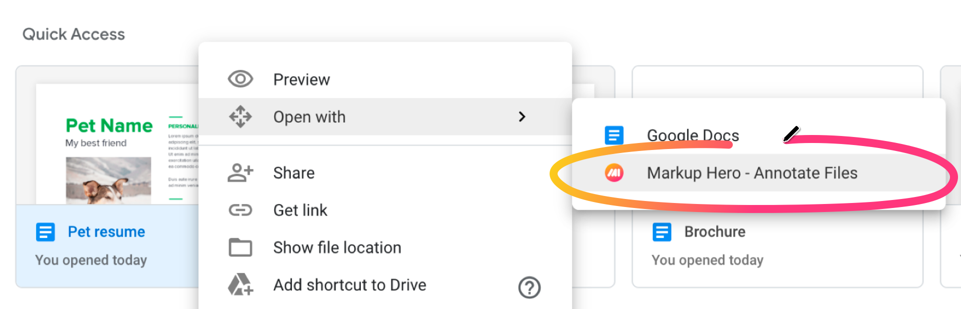 Open files straight from your Google Drive