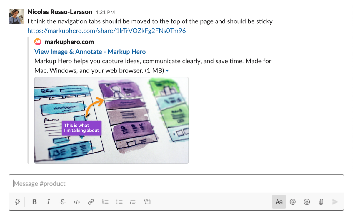 Share your markup & communicate your message with Markup Hero